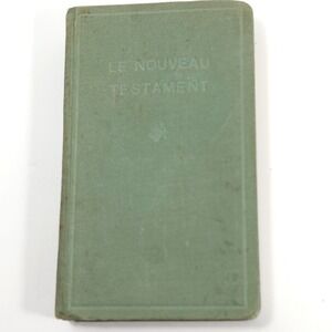 Pre-1910 Swiss edition French New Testament Inscribed US Navy BM 1/C WWII 1943